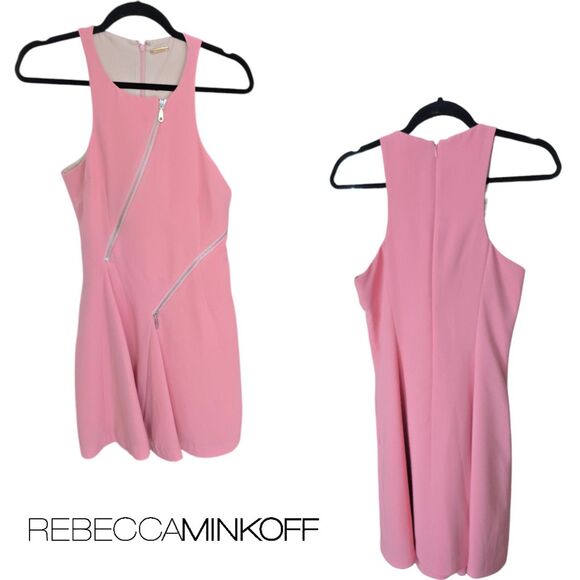 Fit Flare Rebecca Minkoff Pink Size 4 (Small) Dress - Picture 1 of 6